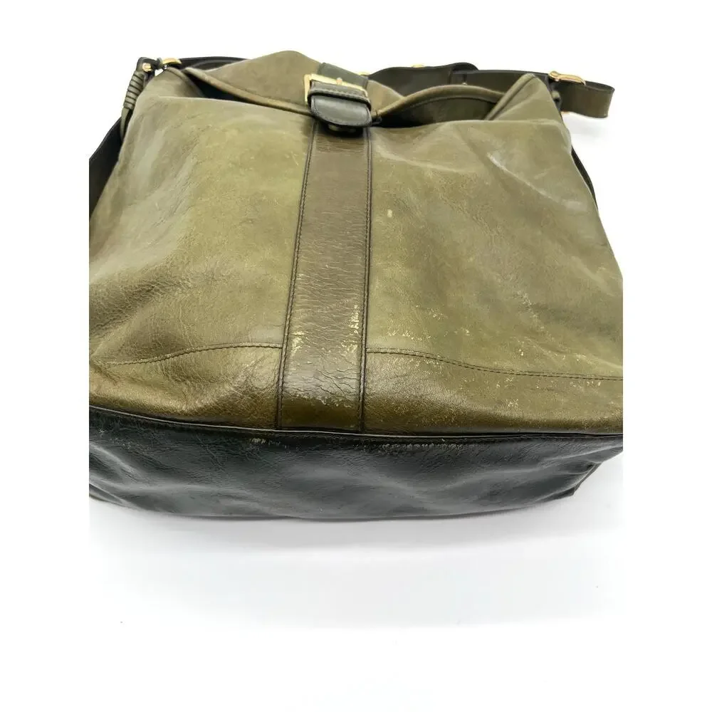 RALPH LAUREN RARE Vintage Soho Satchel, Green Leather